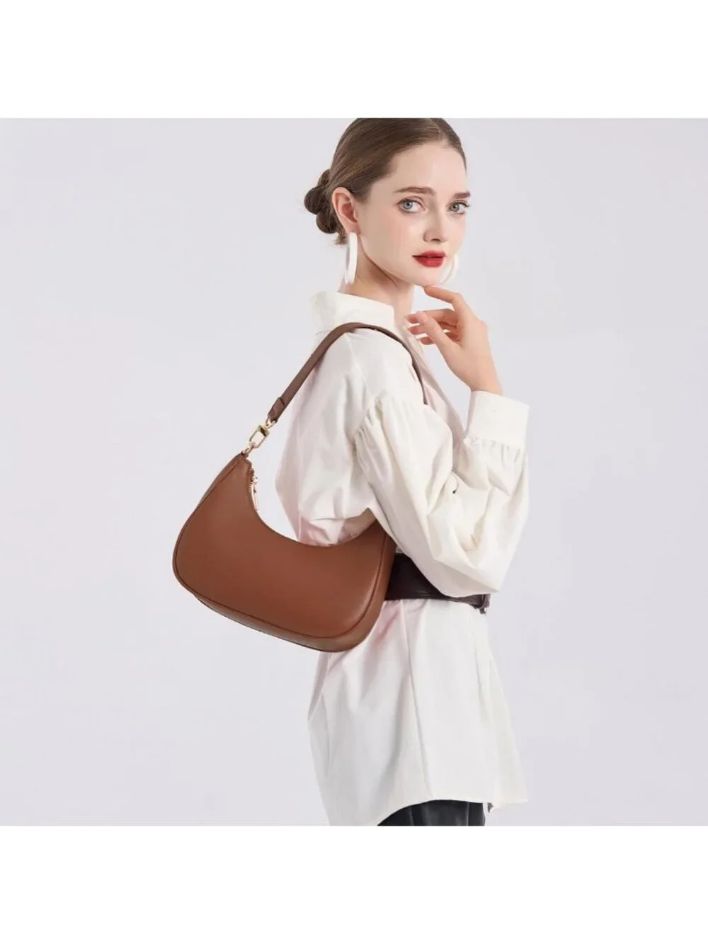 Cute Vintage Hobo Shoulder Bag - Lightweight Zipper Handbag for Dating